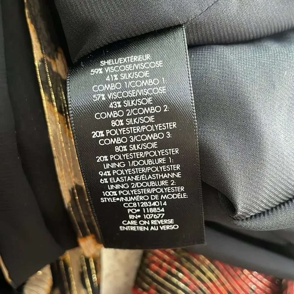 Alice + Olivia Multi-Color Mixed Print Wrap Blouse - Picture 13 of 16